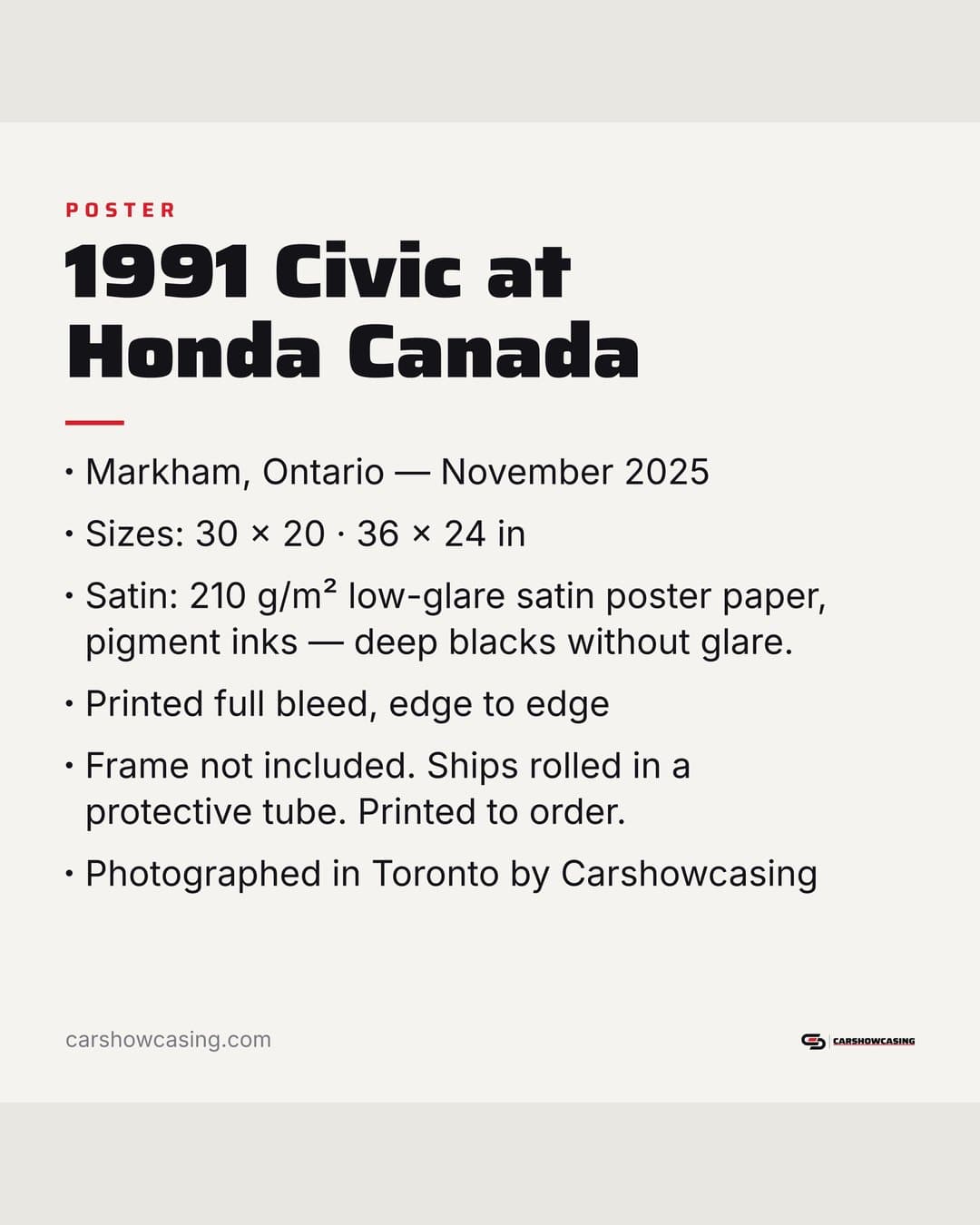 Sizes, paper and what is included